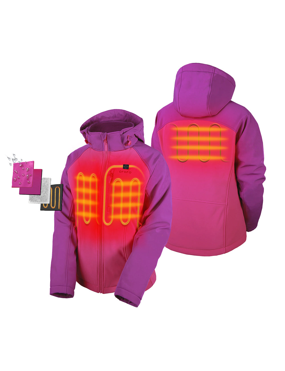 Left & Right Chest, Mid-back Heating