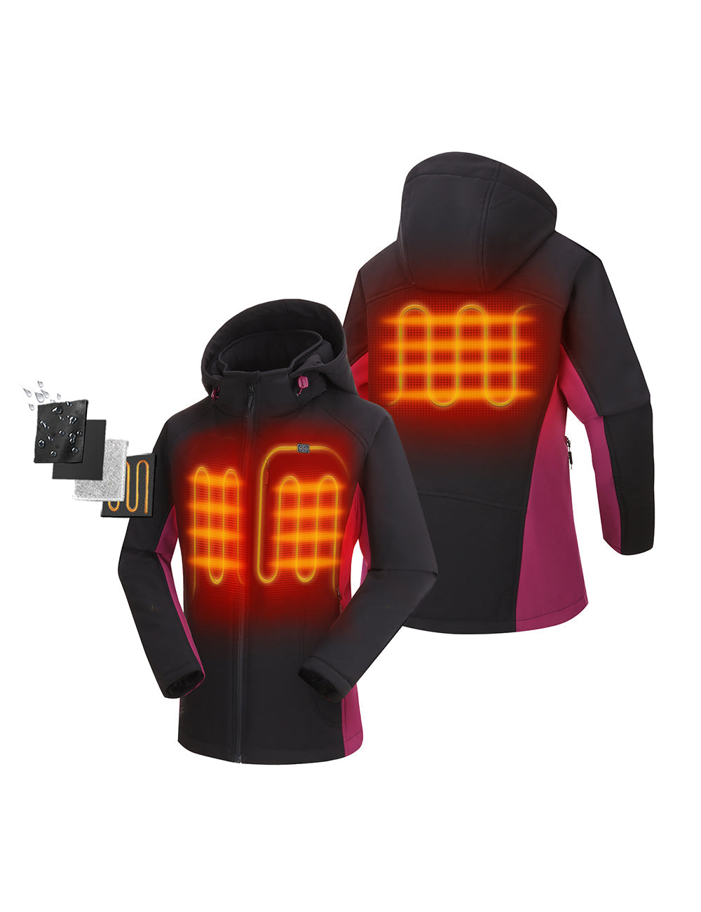 3 Heating Zones ( Left & Right Chest ,Mid-Back)