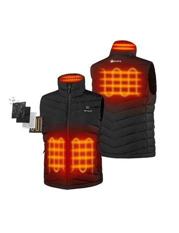 4 Heating Zones (Left & Right Hand Pockets, Mid-Back, and Collar) 4 Heating Zones (Left & Right Hand Pockets, Mid-Back, and Collar)