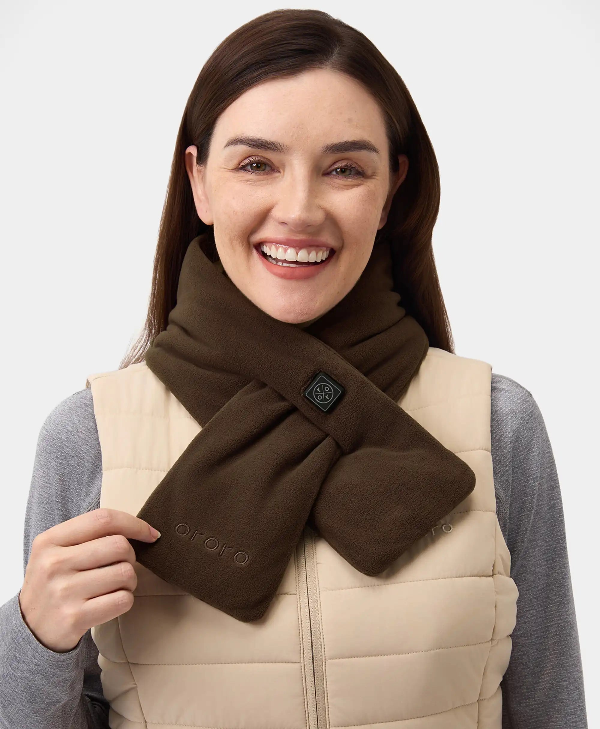 Unisex Heated Scarf 2.0 - Navy / Brown / Maroon, Thumbnail 18