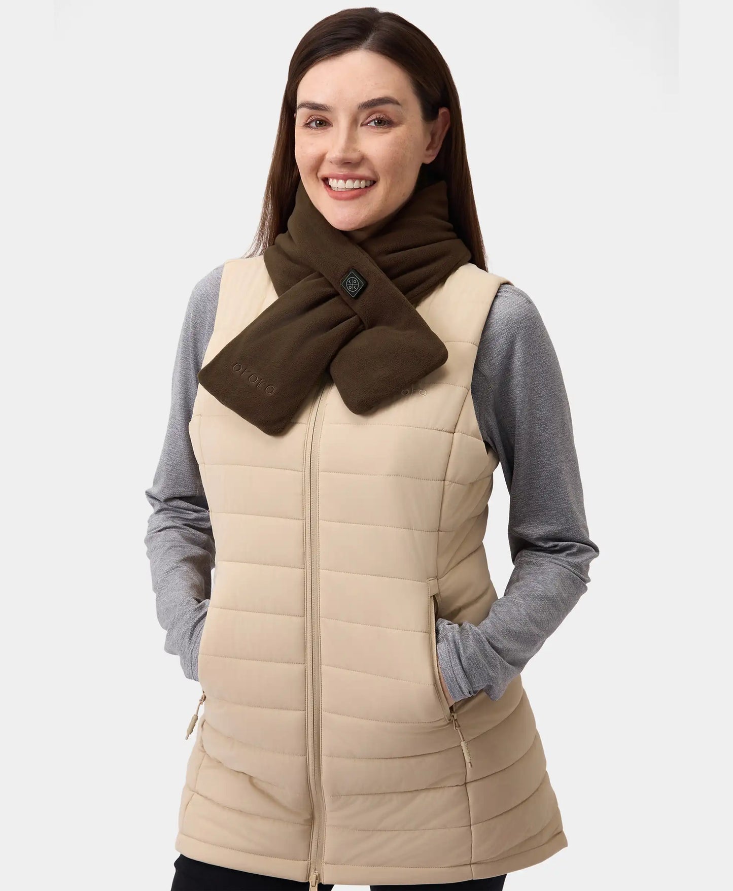 Unisex Heated Scarf 2.0 - Navy / Brown / Maroon