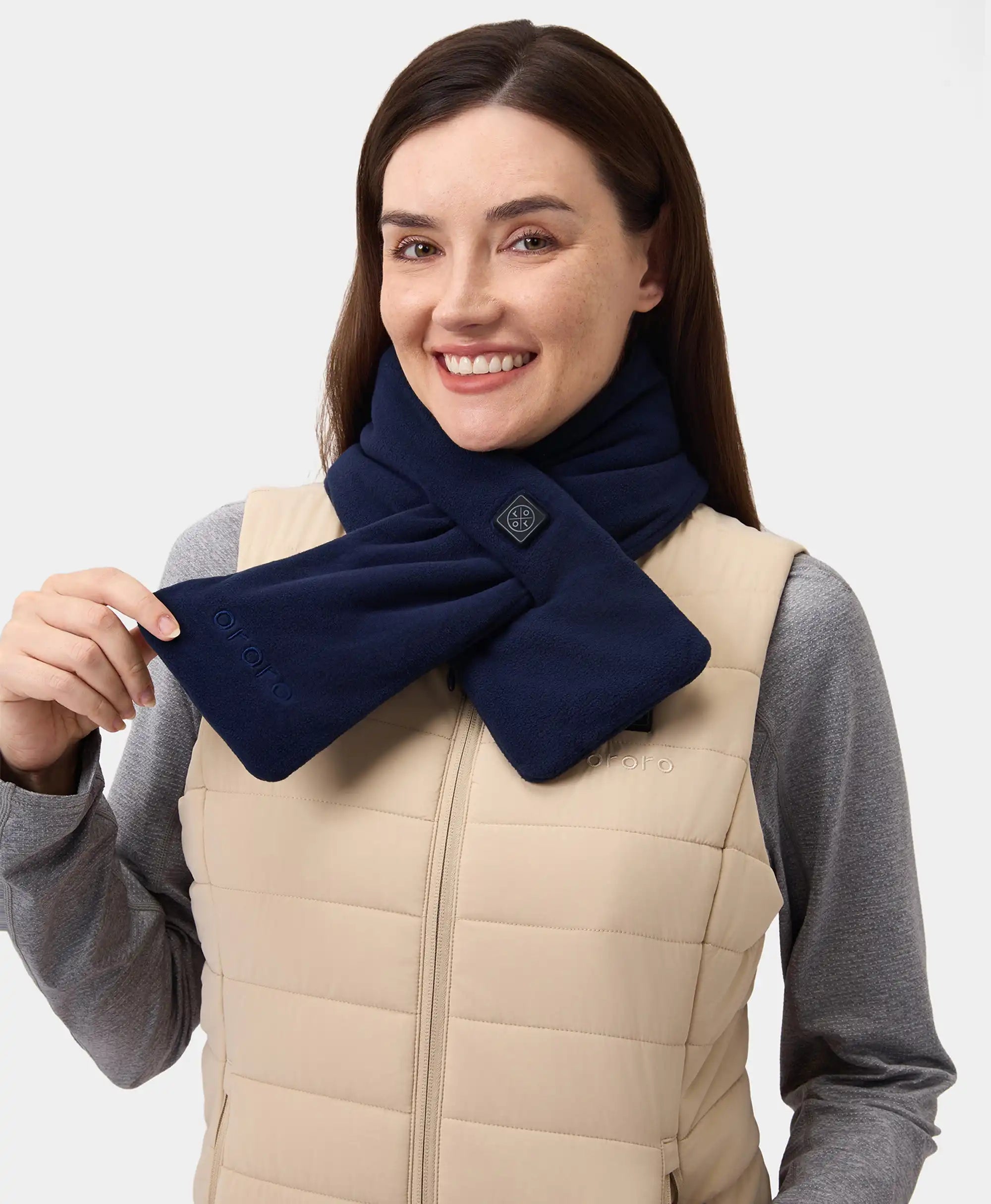 Unisex Heated Scarf 2.0 - Navy / Brown / Maroon, Thumbnail 10