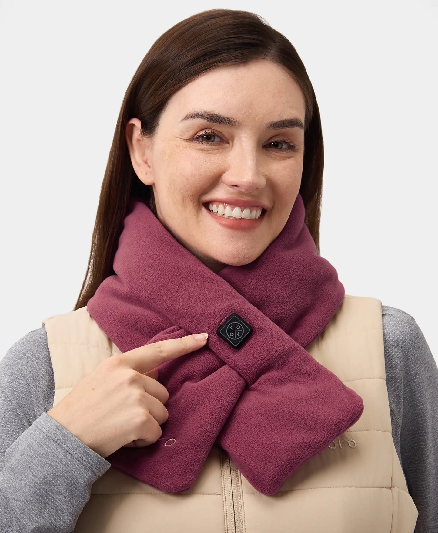 Unisex Heated Scarf 2.0 - Navy / Brown / Maroon
