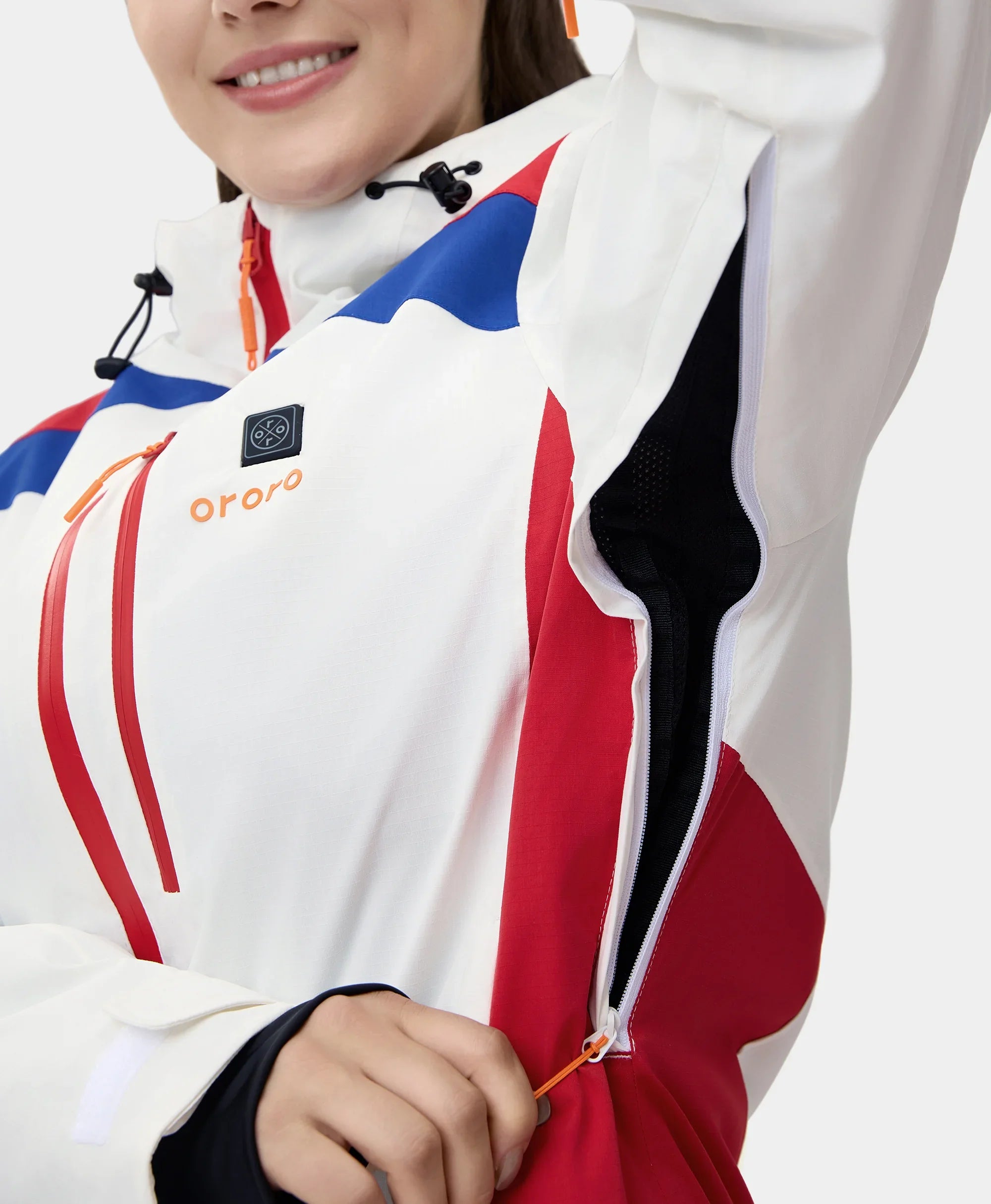Mesh-lined pit zips