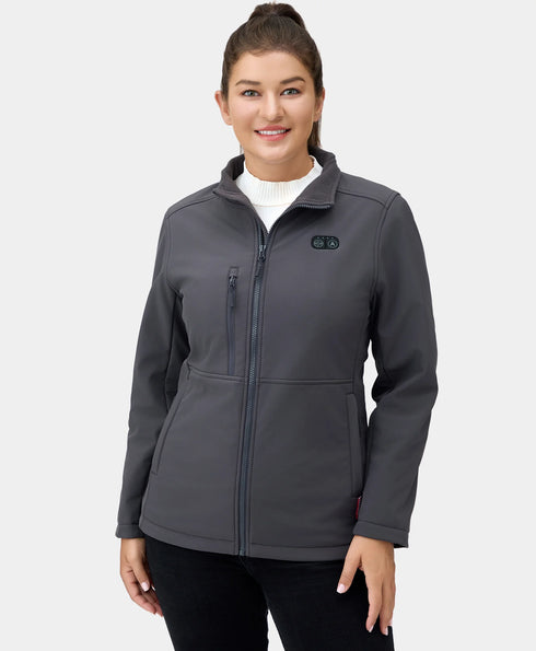 SureWarm® Women's 6-Zone Dual-Control Heated Softshell Jacket ,view 1