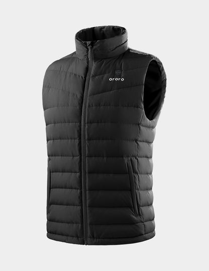 Men's Heated Lightweight Down Vest - Black