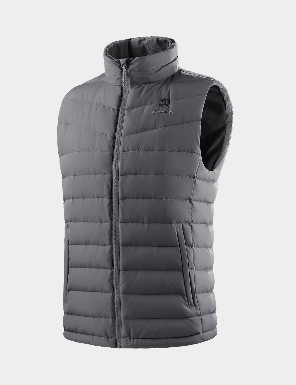 Men's Heated Lightweight Down Vest - Dark Gray