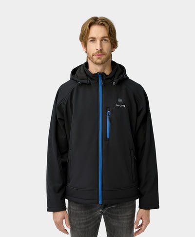 Men's Classic Heated Jacket (4 Heating Zones) - Black  & Blue