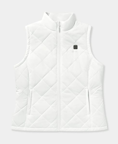 Women’s Junior 4-Zone Heated Quilted Vest - Milk White ,view 1