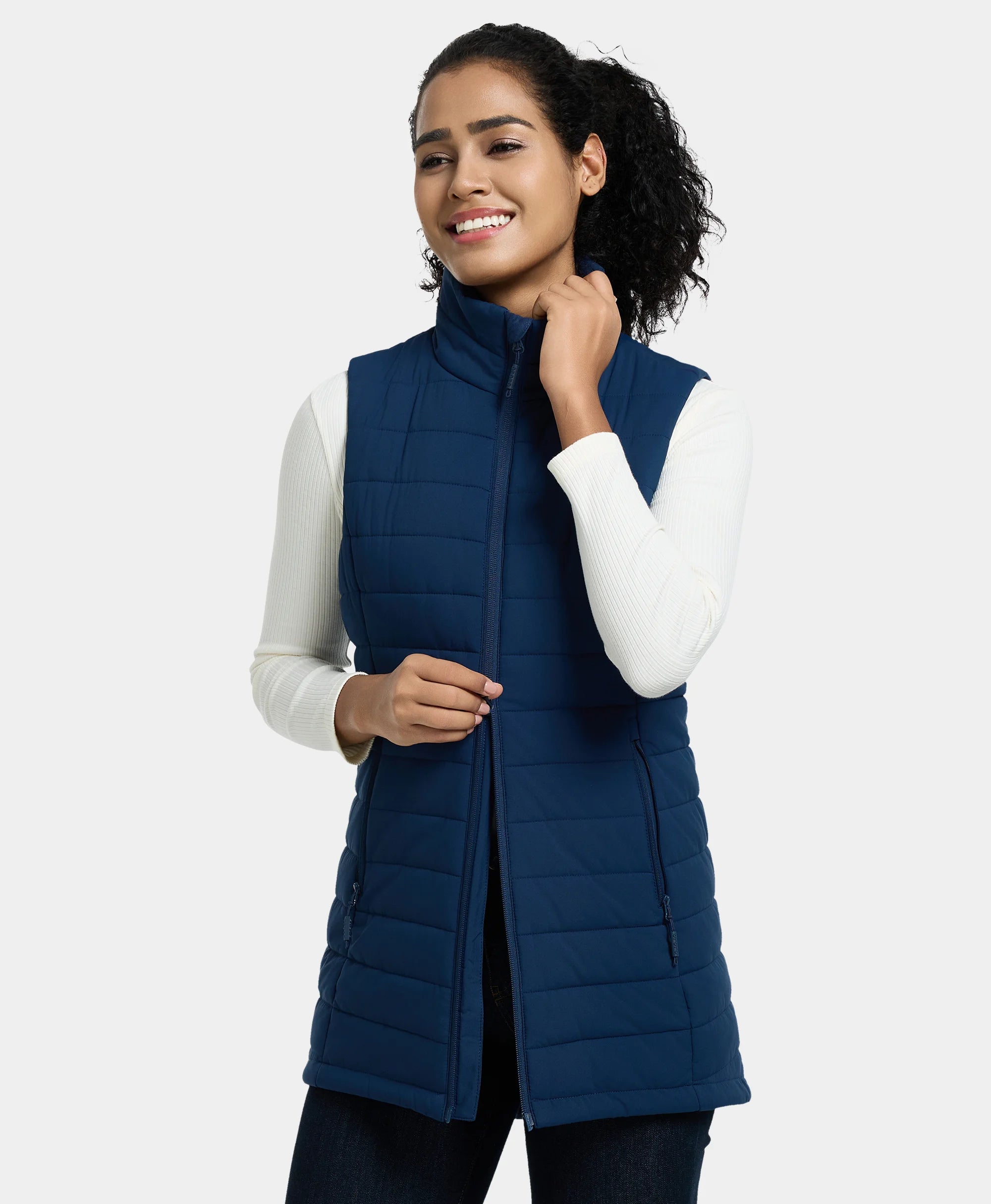 Tribeca Women's Heated Long Puffer Vest, Thumbnail 5