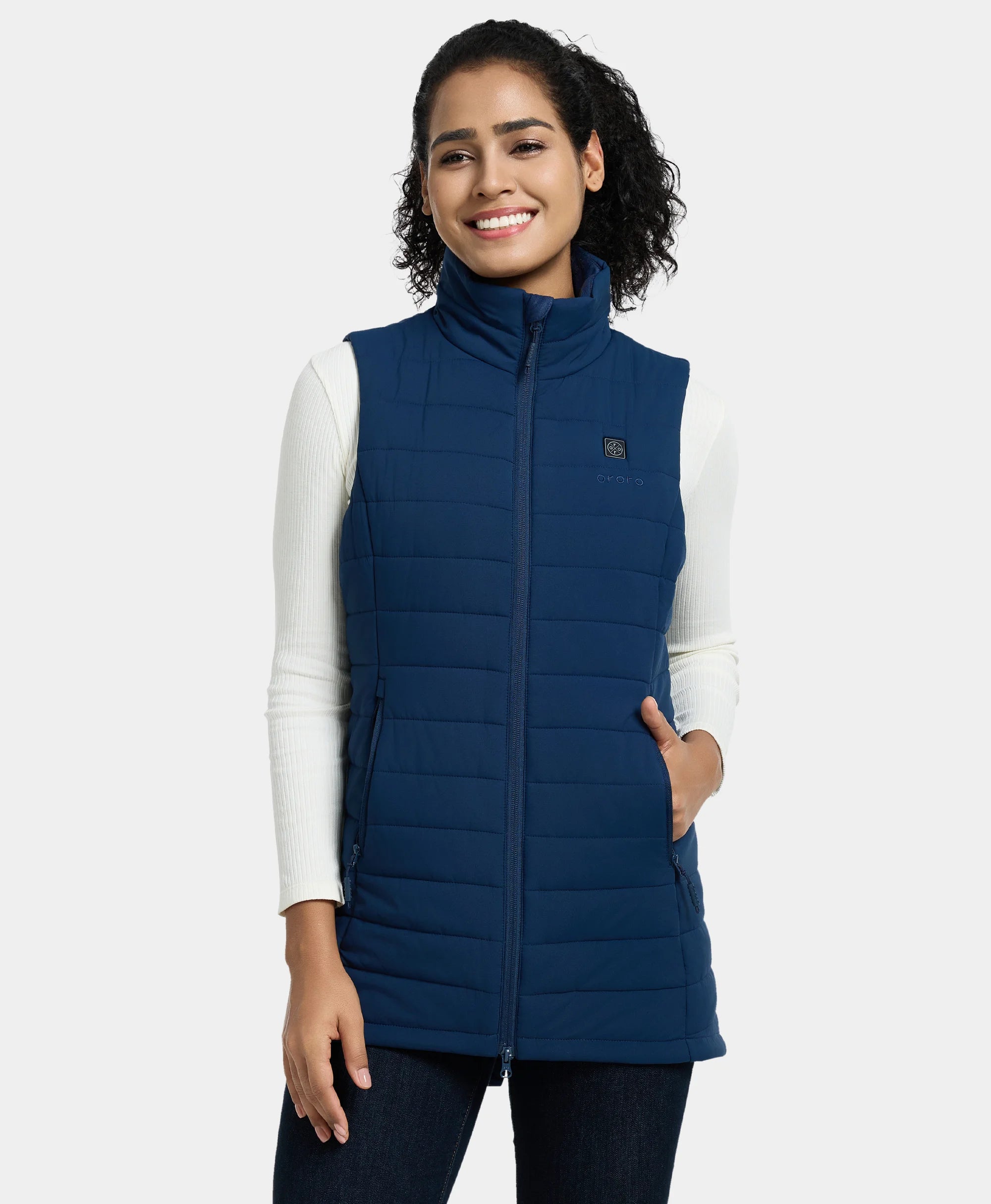 Tribeca Women's Heated Long Puffer Vest, Thumbnail 4