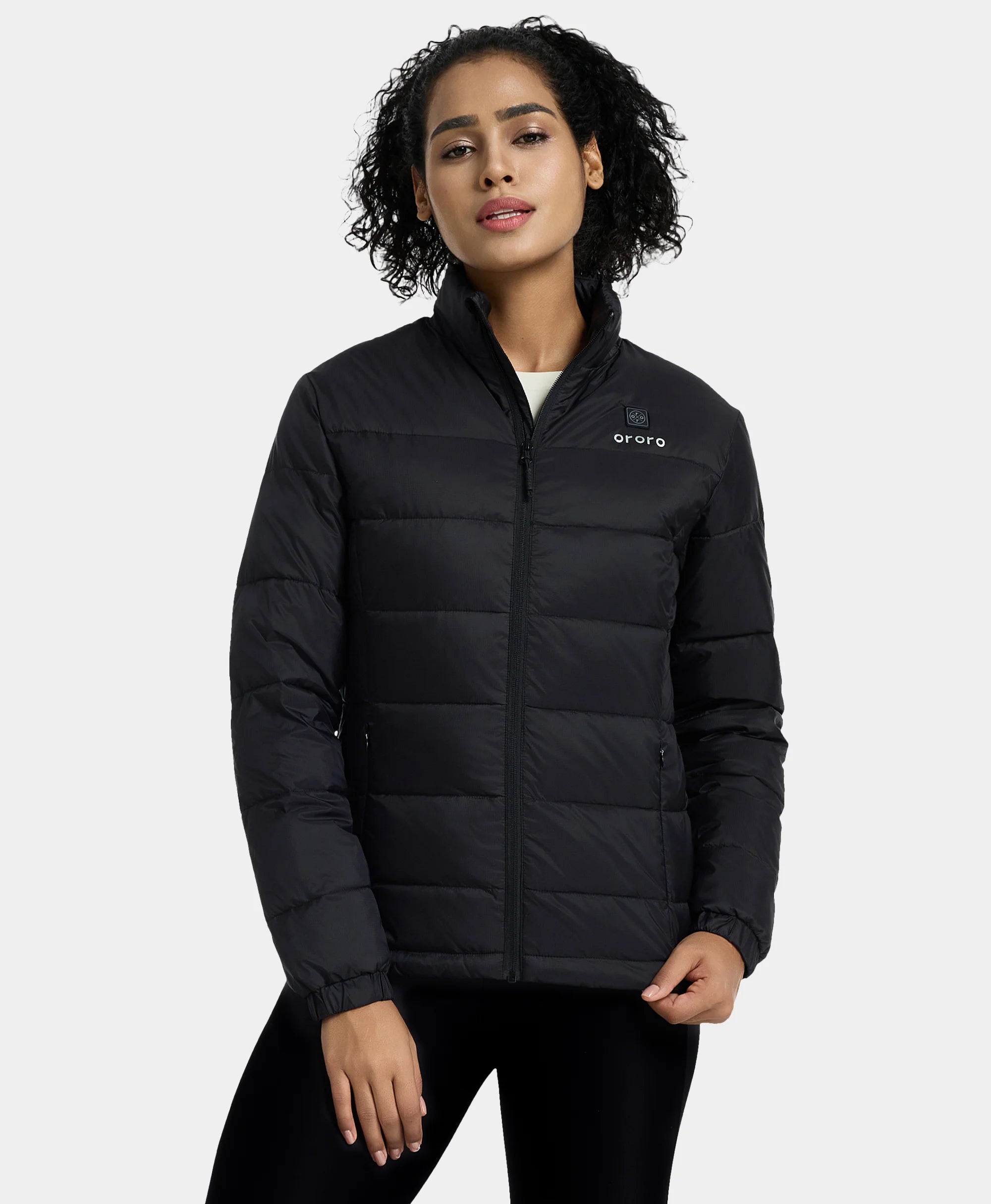 Women's Heated Thermolite® Puffer Jacket - Black / Yellow, Thumbnail 3