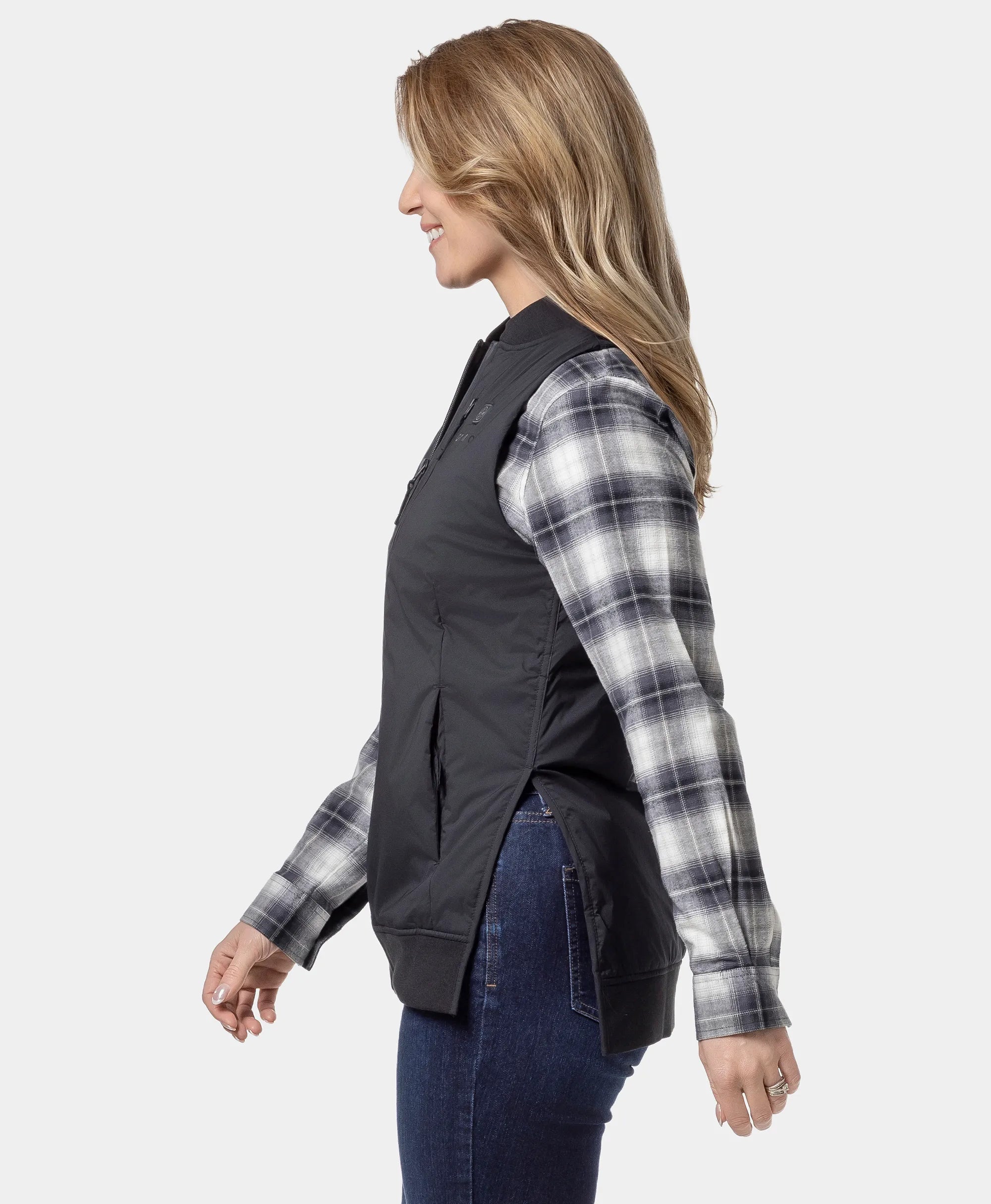 Blair Women's Heated Long Bomber Vest, Thumbnail 3
