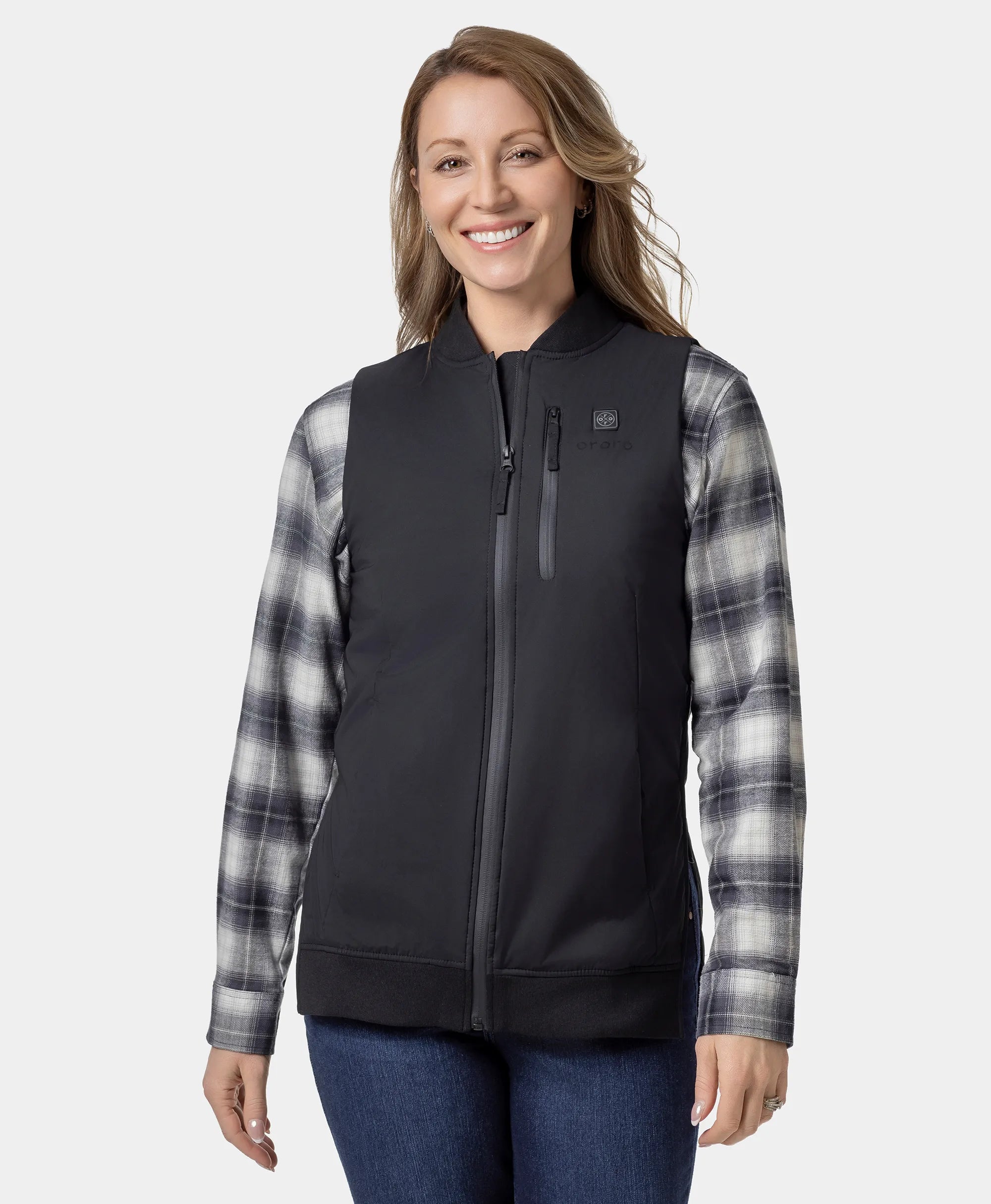 Blair Women's Heated Long Bomber Vest, Thumbnail 2