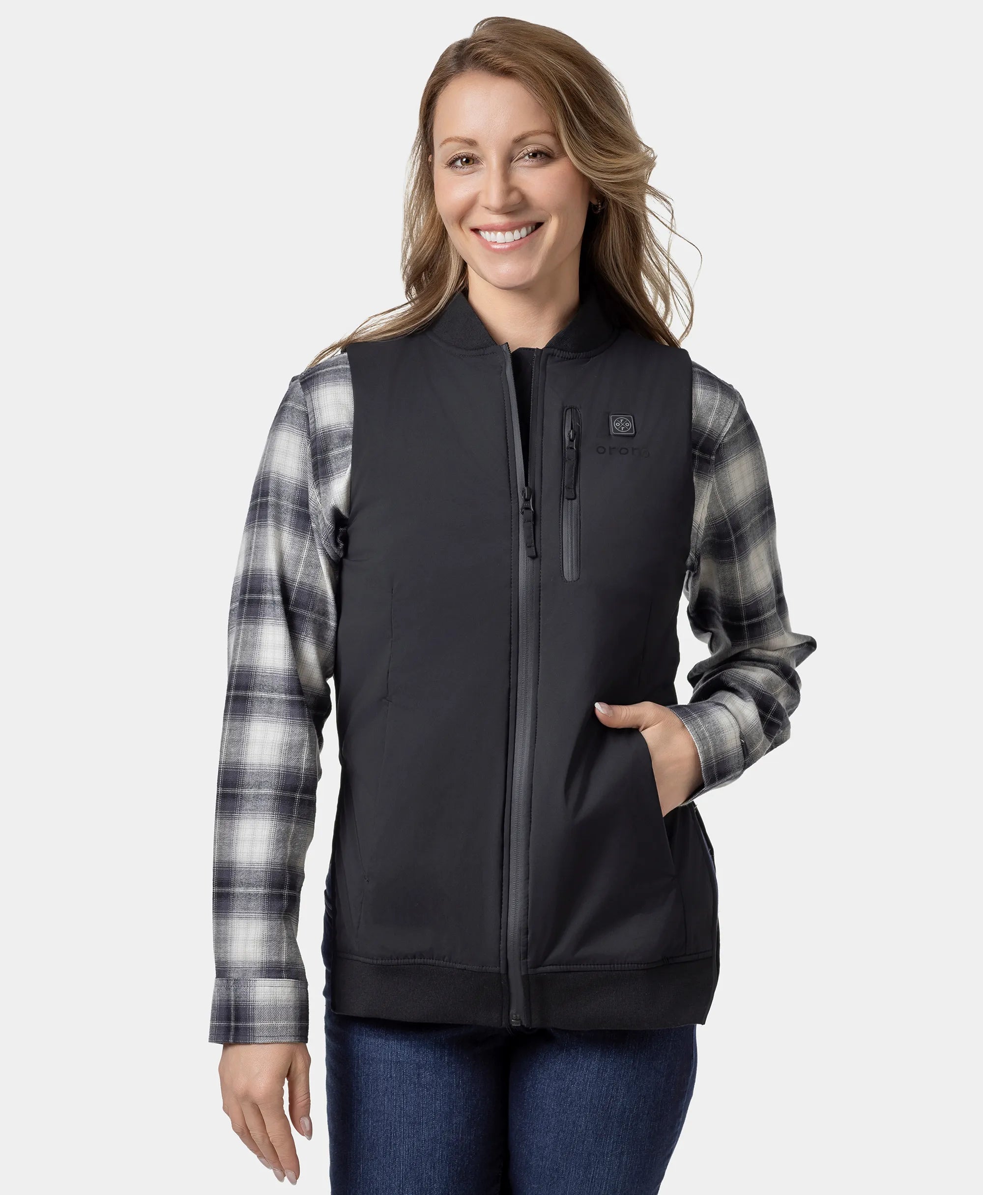 Blair Women's Heated Long Bomber Vest, Thumbnail 4
