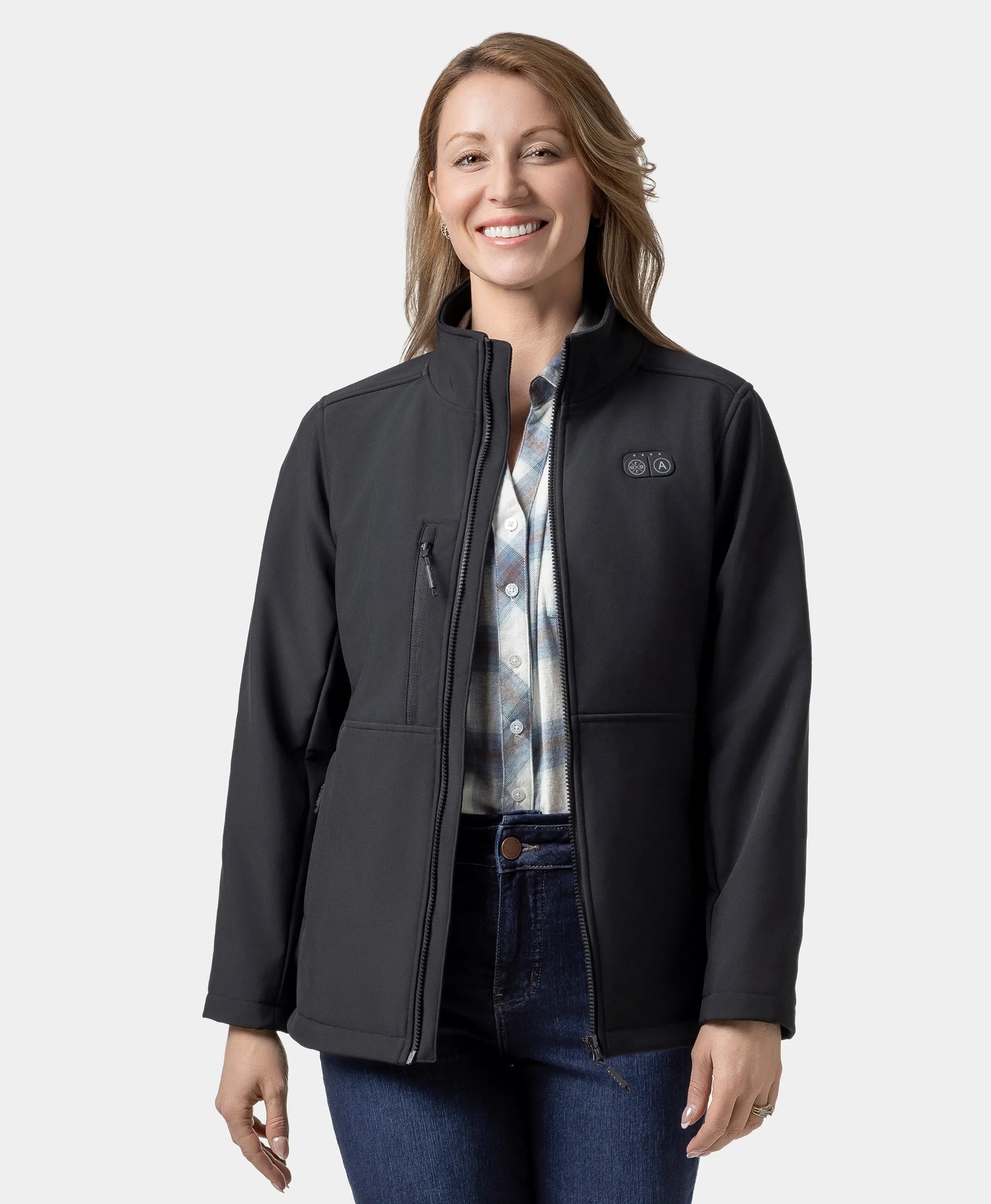 Maverick SureWarm® Women's 6-Zone Dual-Control Heated Softshell Jacket, Thumbnail 2