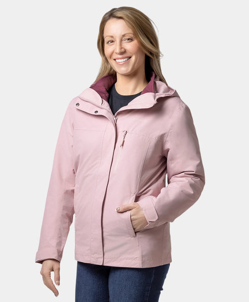 River Ridge Women's  3-in-1 Heated Jacket - Pink ,view 1
