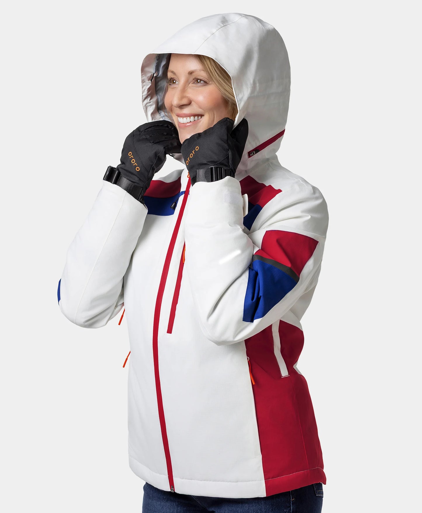 St. Moritz Women's Heated Snow Jacket - White