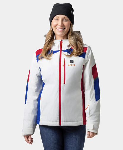 St. Moritz Women's Heated Snow Jacket - White