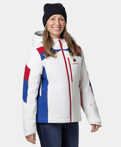 St. Moritz Women's Heated Snow Jacket - White