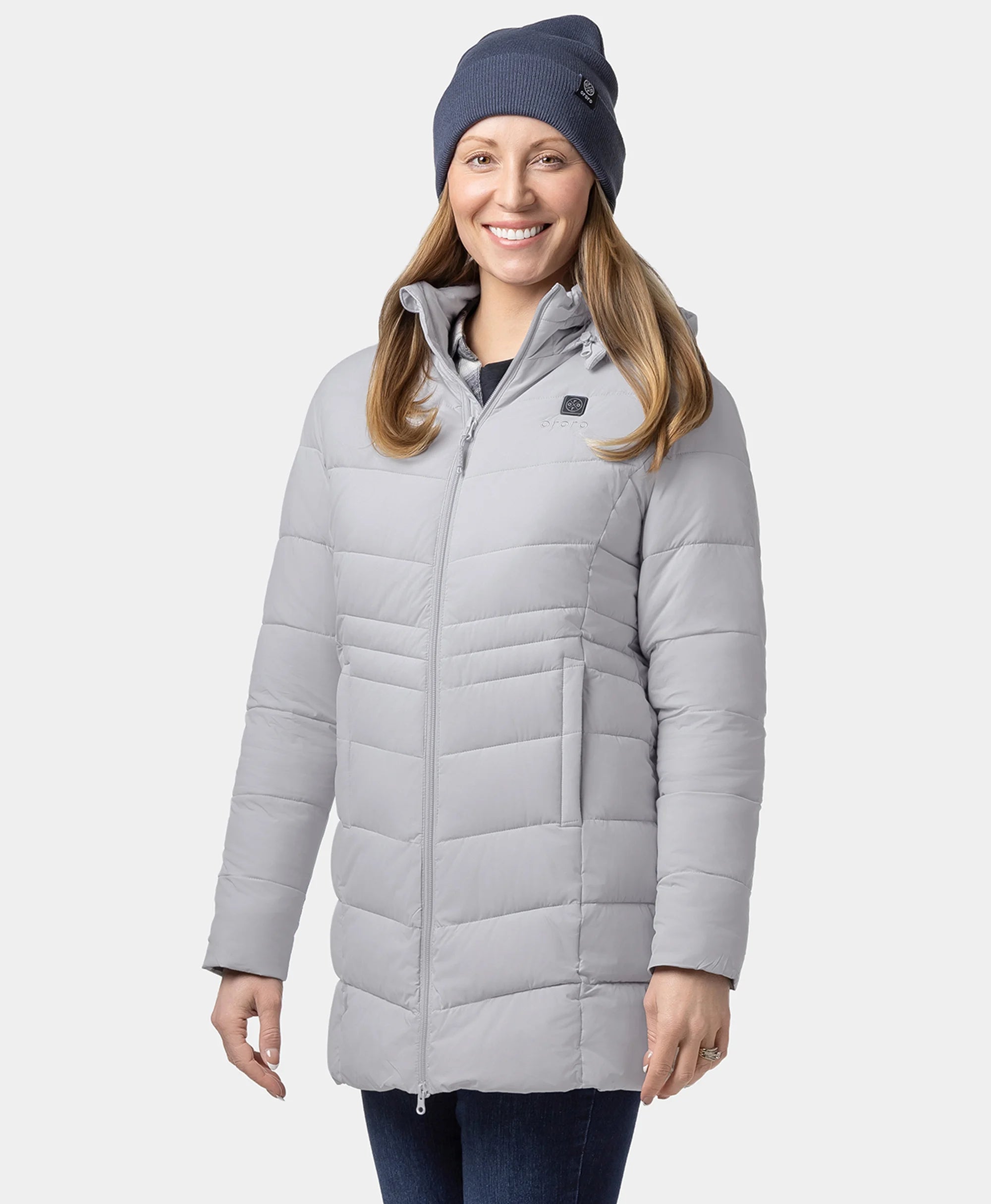 Women's Heated Thermolite® Puffer Parka Jacket - Grey