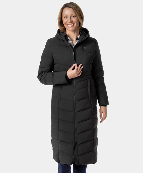 SOHO Women's Heated Down Parka Jacket - Black ,view 1