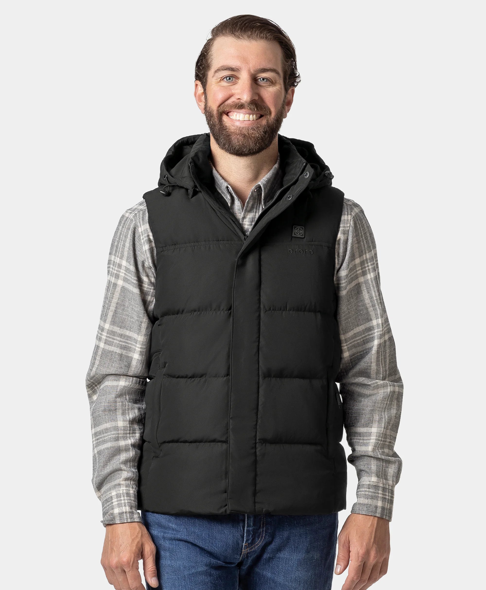 Men's Heated Down Vest - Black