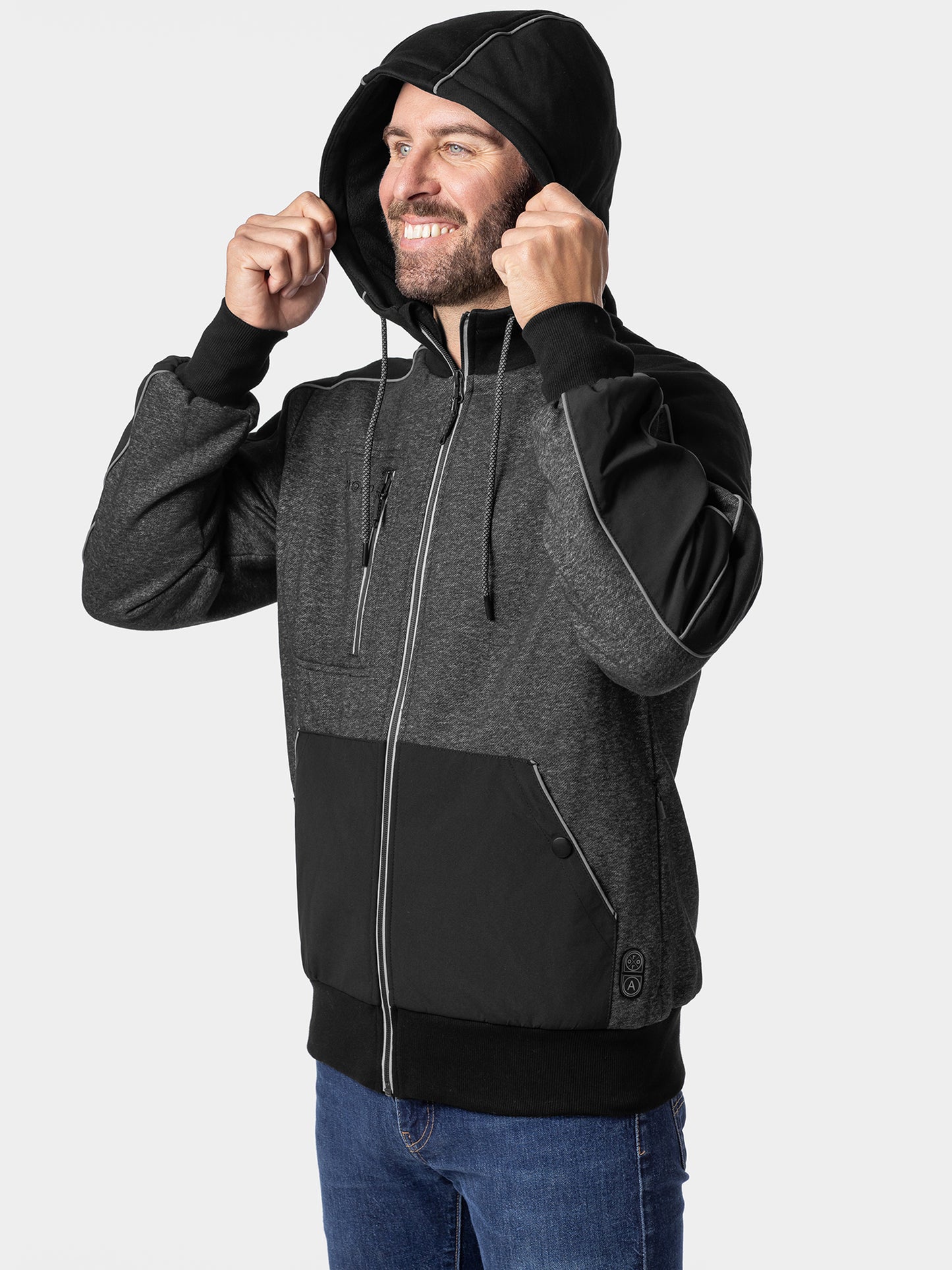 Wayne Men's 5-Zone Heated Full-Zip Hoodie