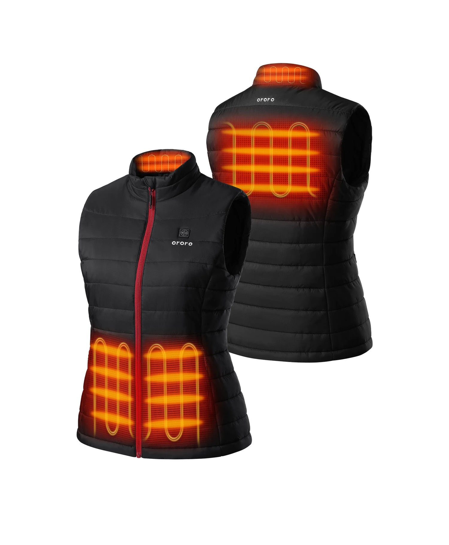 4 Heating Zones (L & R Pockets, Mid-Back, Collar)