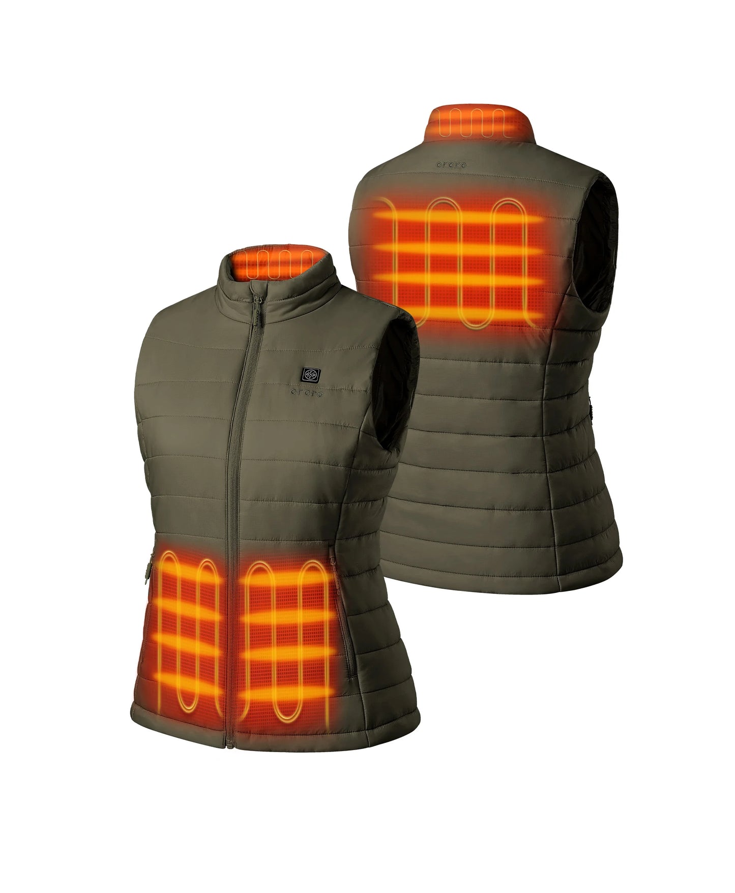 4 Heating Zones (L & R Pockets, Mid-Back, Collar)