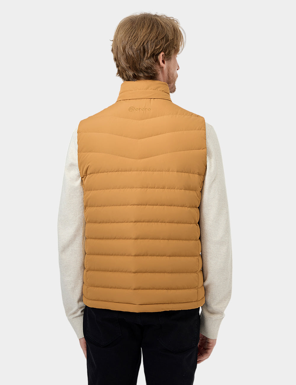 Men's Heated Lightweight Down Vest - Dark Khaki