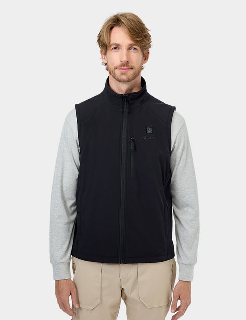 Men's Heated Softshell Vest - Black / Gray ,view 1