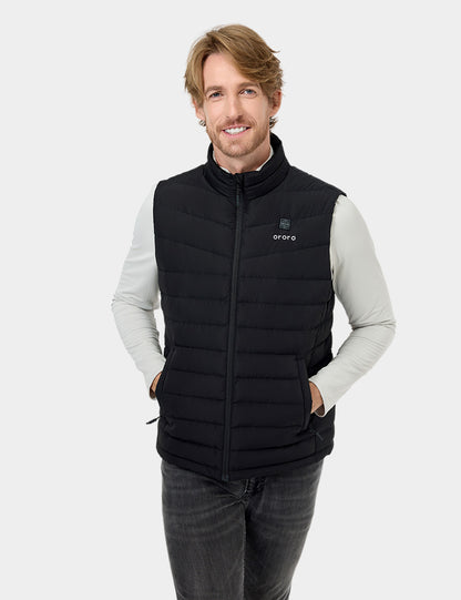 Men's Heated Lightweight Down Vest - Black