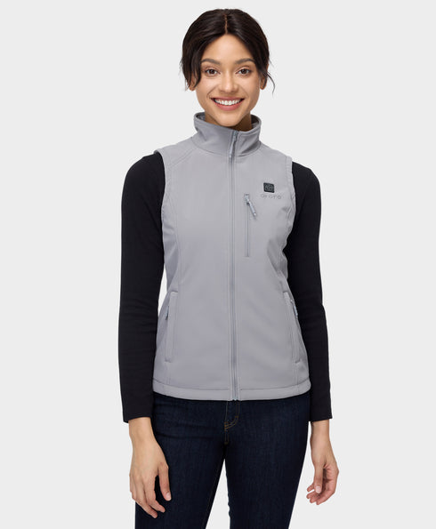 Women's Heated Softshell Vest - Grey ,view 1