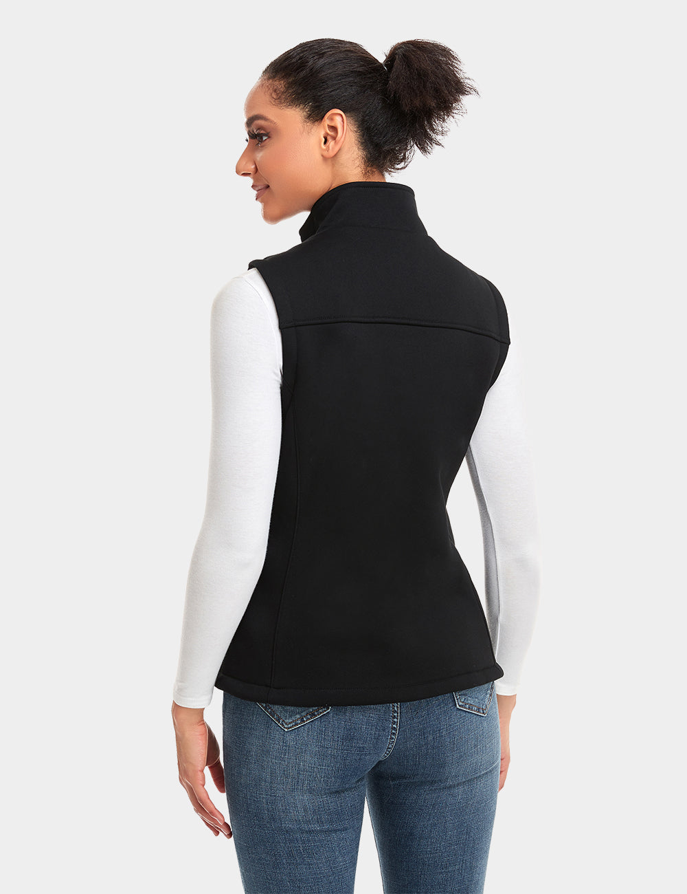 Women's Heated Fleece Vest - Black