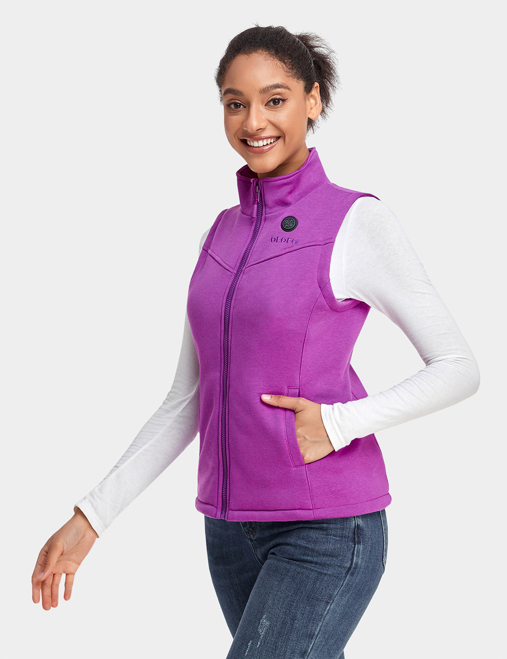 (Open-box) Women's Heated Fleece Vest, Thumbnail 16