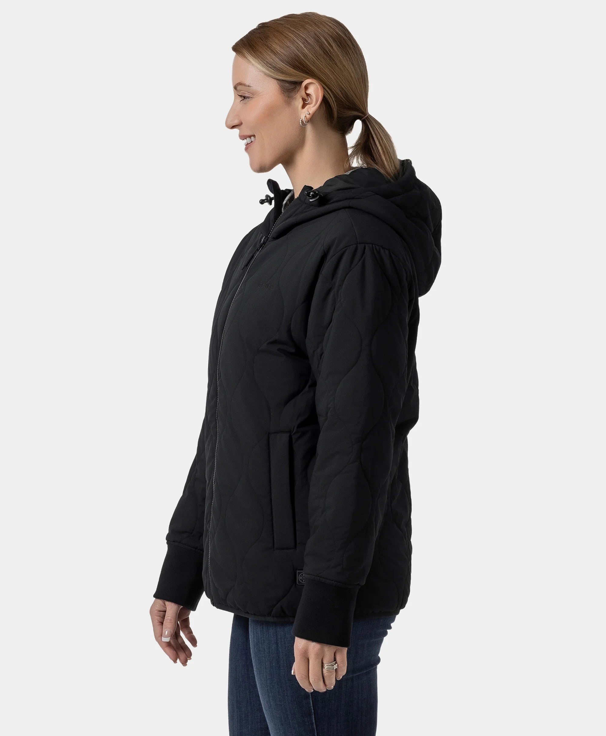 Stargazer Women's Heated Quilted Hoodie Jacket, Thumbnail 6