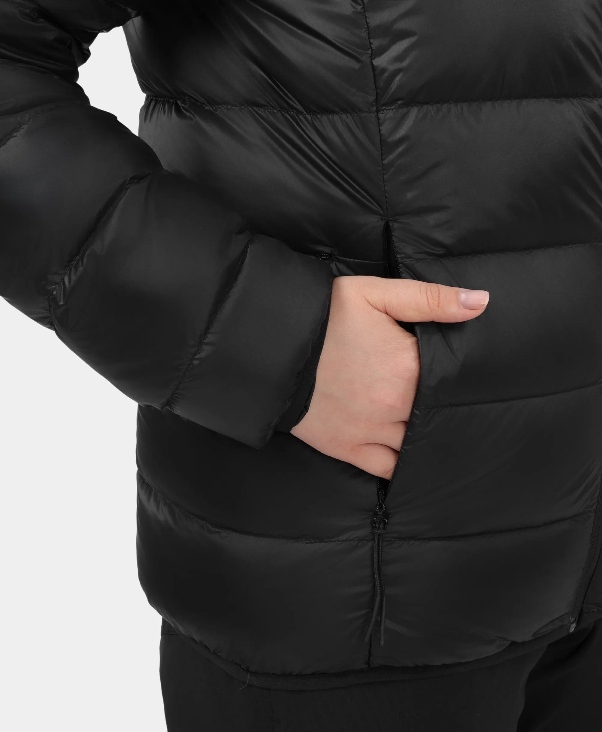 Zipped hand pocket