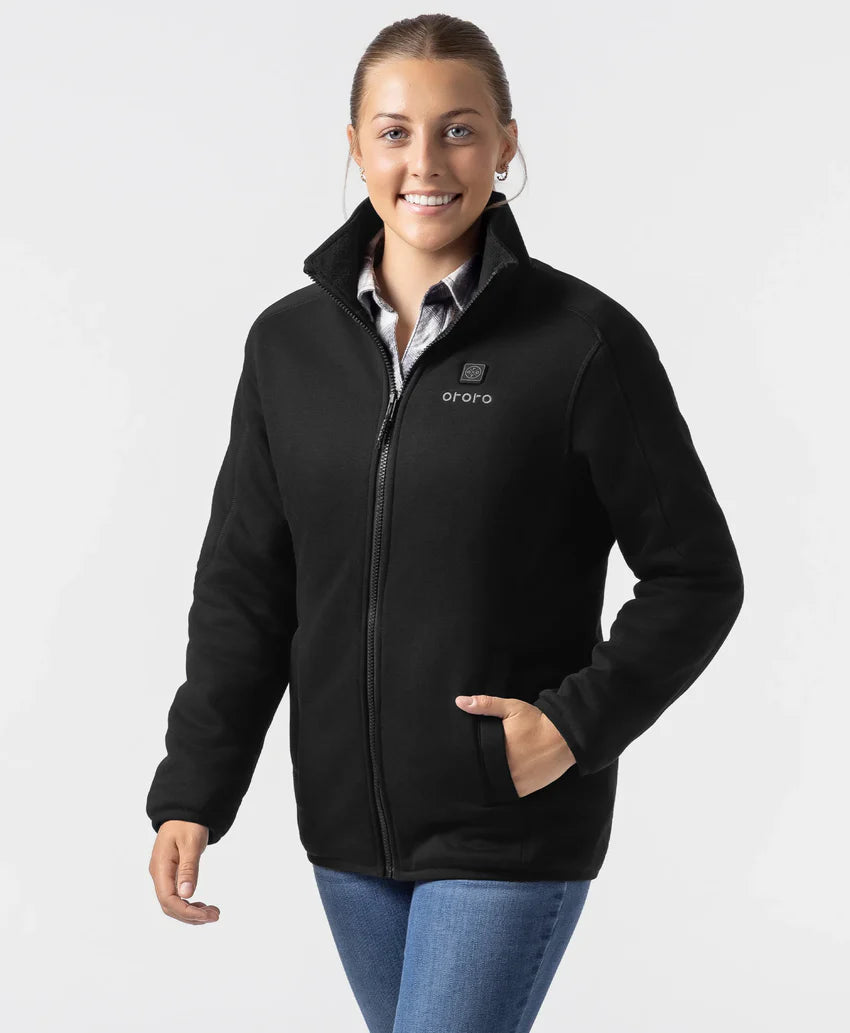 Women's Heated Full-Zip Fleece Jacket, Thumbnail 3