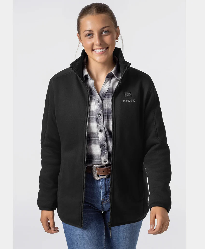 Women's Heated Full-Zip Fleece Jacket, Thumbnail 4