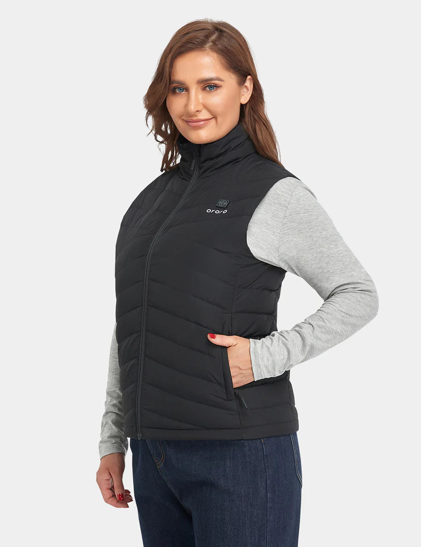 Women's Heated Lightweight Down Vest, Thumbnail 6