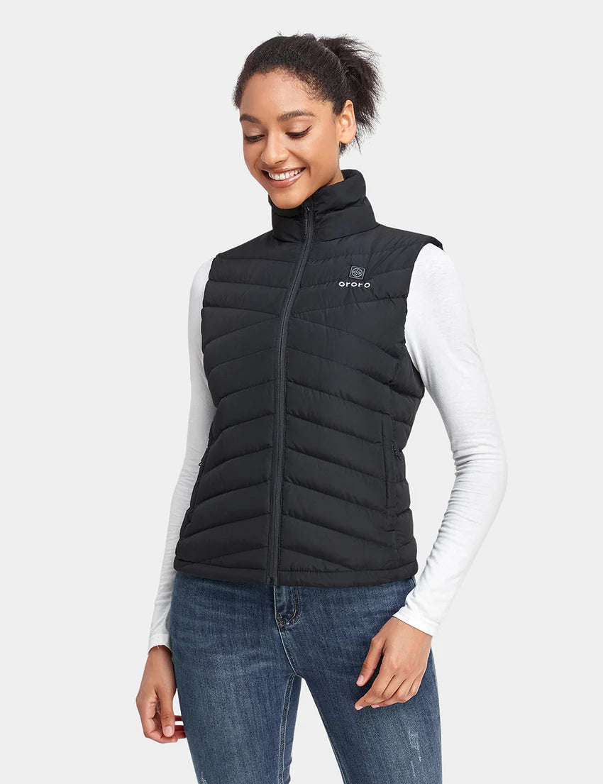 Women's Heated Lightweight Down Vest, Thumbnail 3