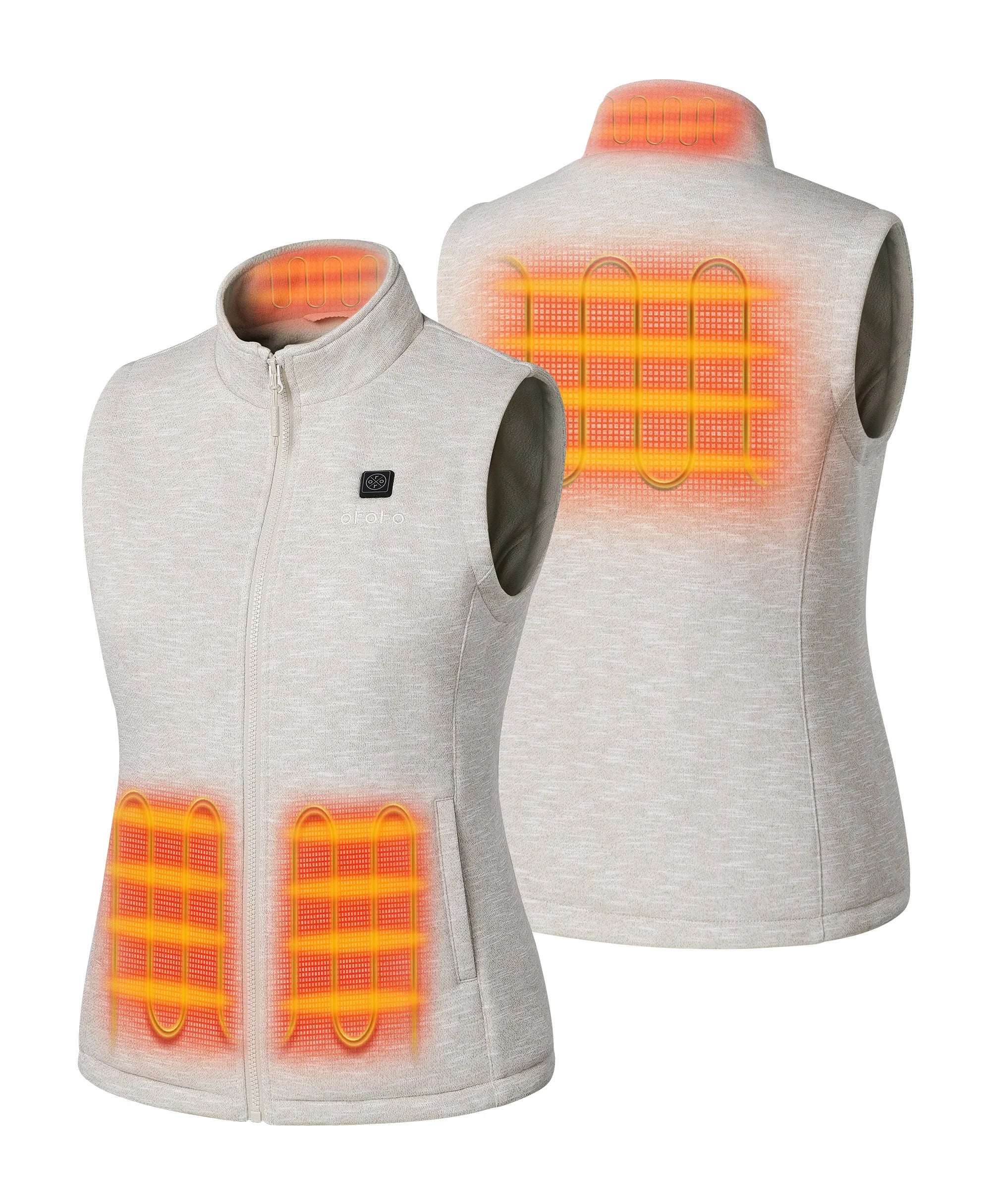 4 Heating Zones (Left & Right Pockets, Mid-Back, Neck)