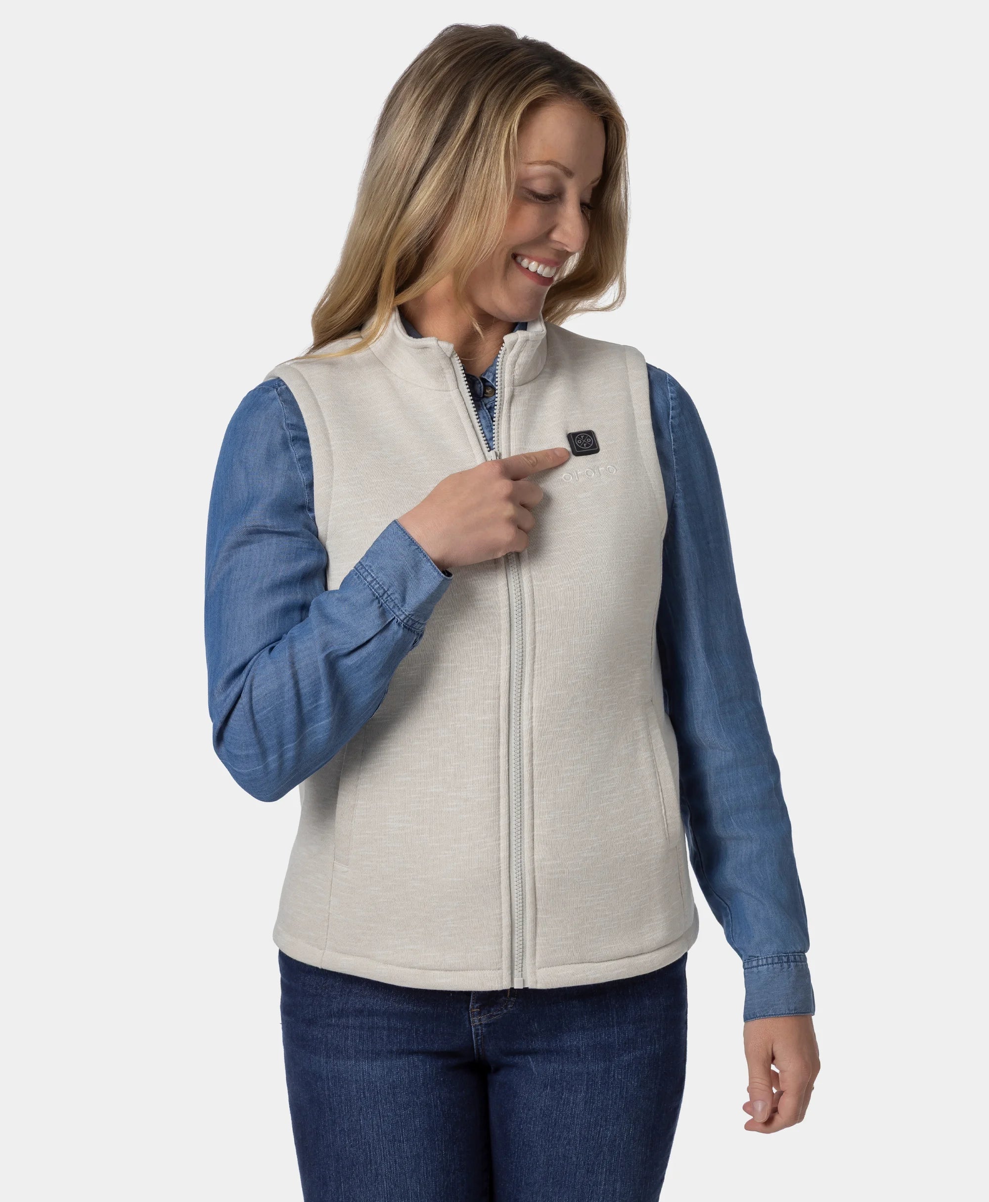 Women's Heated Fleece Vest, Thumbnail 15