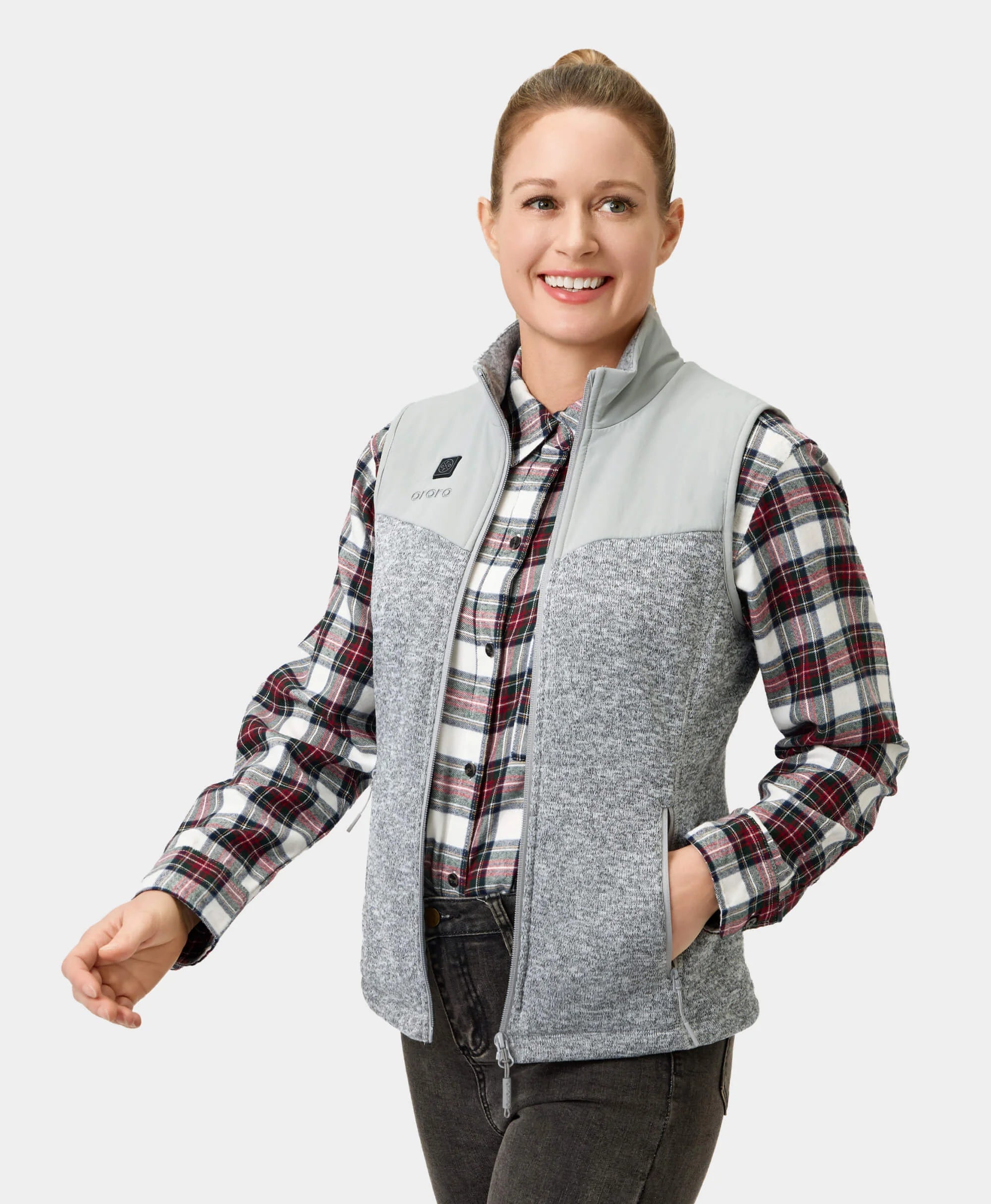 Augusta Women's Heated Sweater Fleece Vest