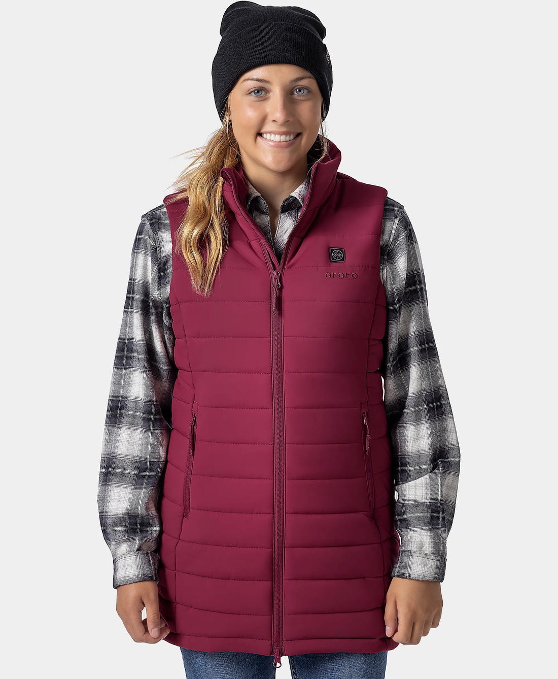 Tribeca Women's Heated Long Puffer Vest, Thumbnail 54