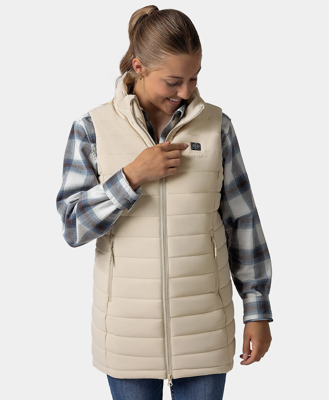 Tribeca Women's Heated Long Puffer Vest, Thumbnail 69