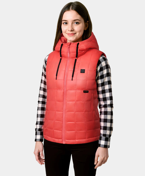 PuffLyte Women's Junior 4-Zone Hooded Heated Vest ,view 1