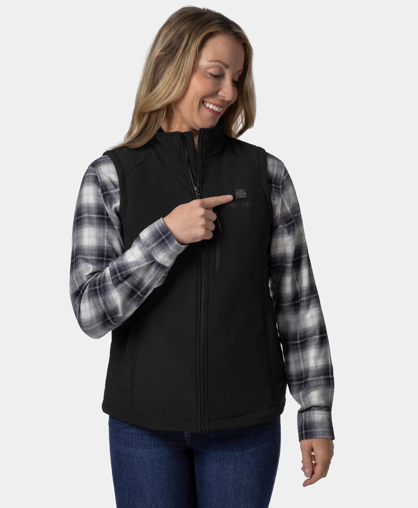 Women's Heated Softshell Vest - Lower Back Heating