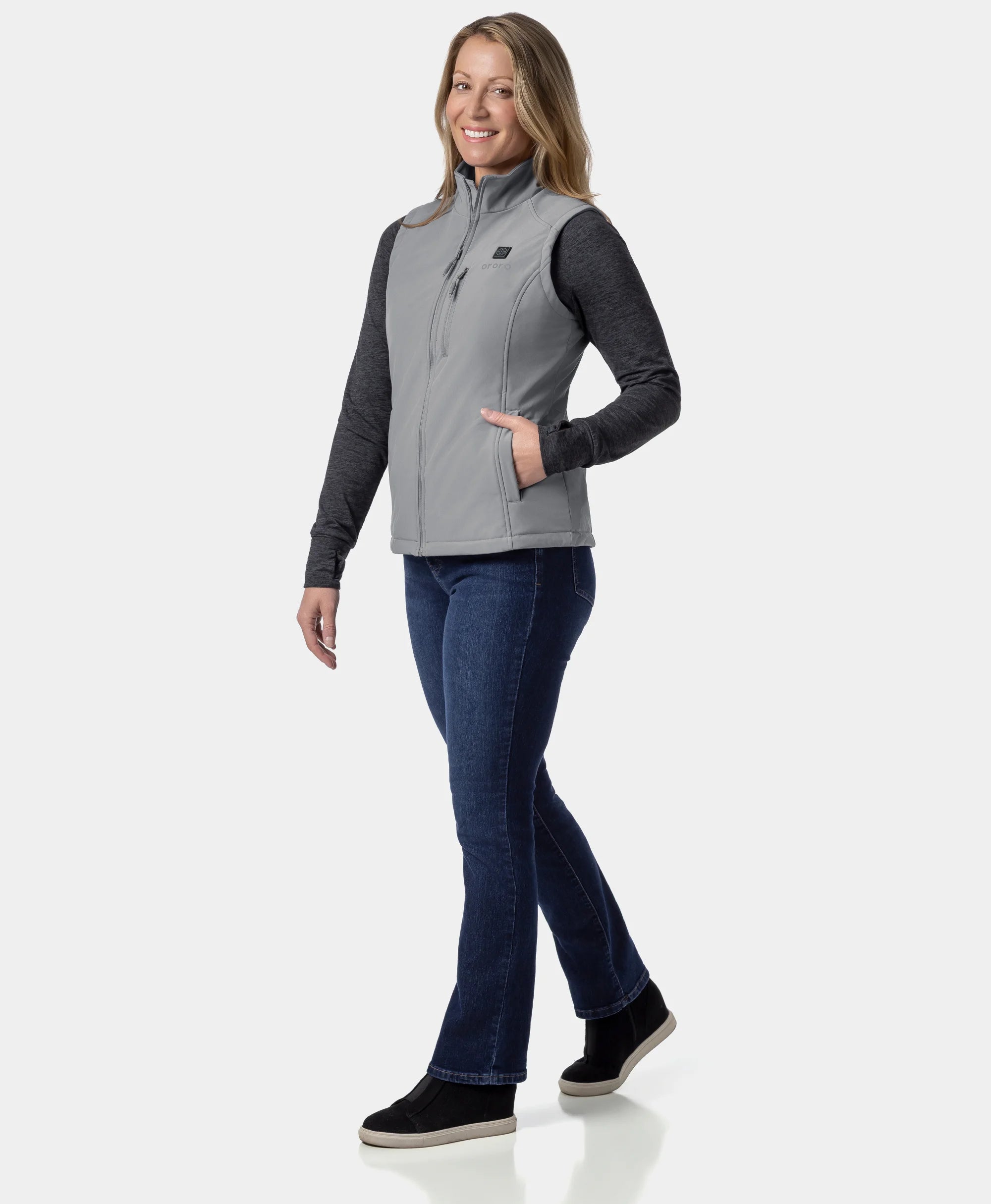 Women's Heated Softshell Vest - Lower Back Heating, Thumbnail 7